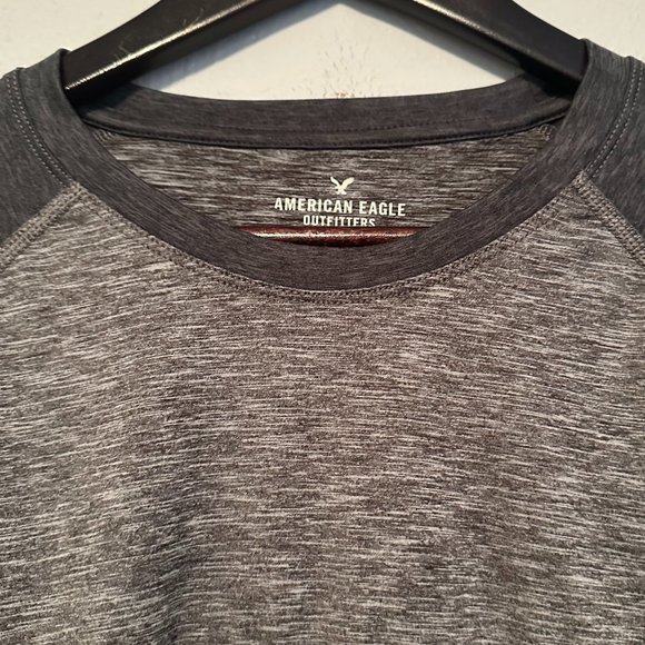 AE Outfitters Men's 360 Extreme Flex Long Sleeve Dark/Light Heather Gray Size L - Picture 6 of 16